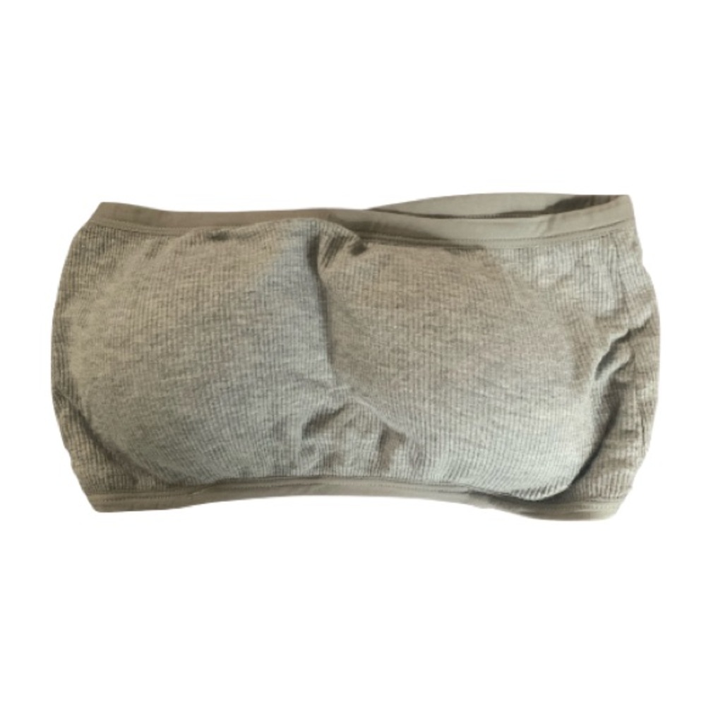 Gray Bandeau Bra